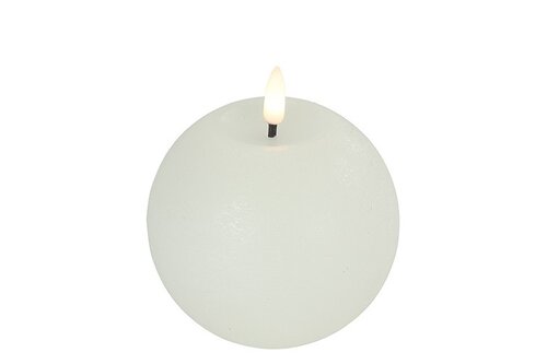 Led bolkaars Lyon D 10 H 11 cm wit