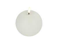 Led bolkaars Lyon D 10 H 11 cm wit