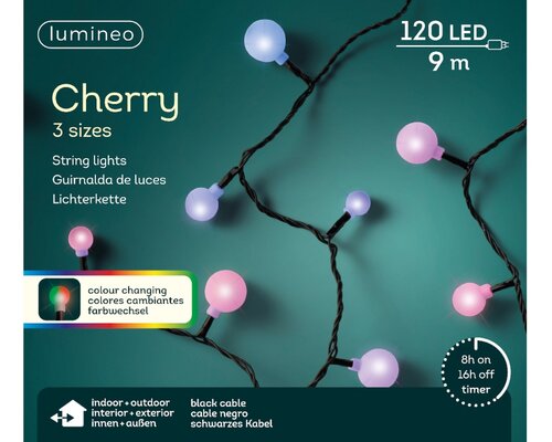 Led cherry lights 120 lamps colour changing - afbeelding 2