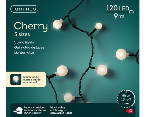 Led cherry lights 120 lamps warm-wit - afbeelding 2