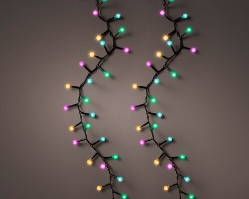Led cherry lights compact 350 lamps soft multi colour - afbeelding 1