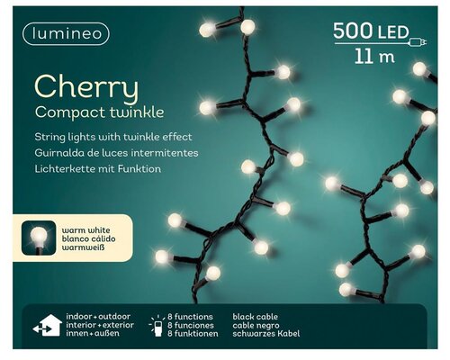 Led cherry lights compact 500 lamps warm-wit - afbeelding 2