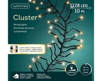 LED clusterverlichting warm wit / klassiek warm 1128 lampjes - afbeelding 2