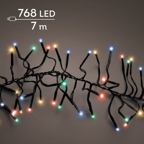 Led Clusterverlichting 768 lampjes multicolour - afbeelding 1