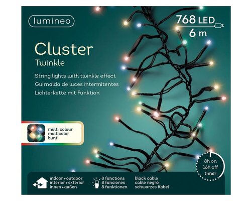 Led Clusterverlichting 768 lampjes multicolour - afbeelding 2