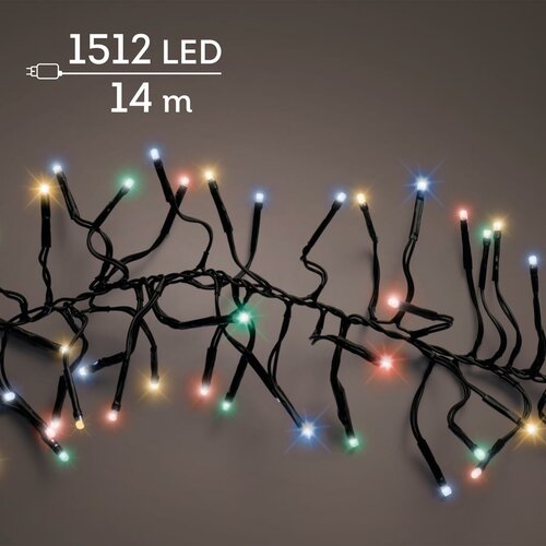 LED clusterverlichting multicolour 1512 lampjes - afbeelding 1