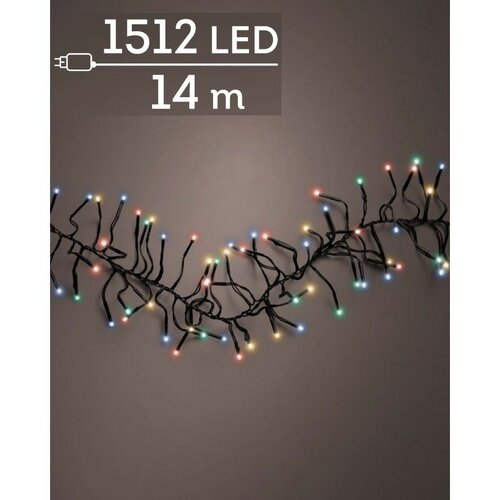 LED clusterverlichting multicolour 1512 lampjes - afbeelding 1