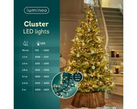 LED clusterverlichting warm wit / klassiek warm 1512 lampjes - afbeelding 3