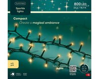 LED compact sparkle rice lights 800 lamps soft gold - afbeelding 2