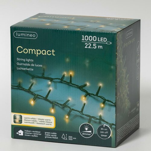 LED compact lights 1000 warm wit en klassiek warm lampjes - afbeelding 2