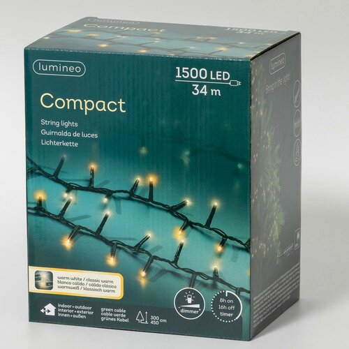 LED compact lights 1500 warm wit en klassiek warm lampjes - afbeelding 2