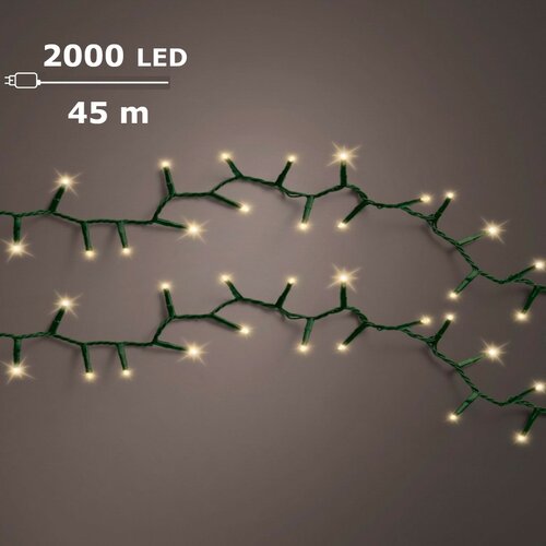 LED compact rice lights 2000 lamps soft gold - afbeelding 2