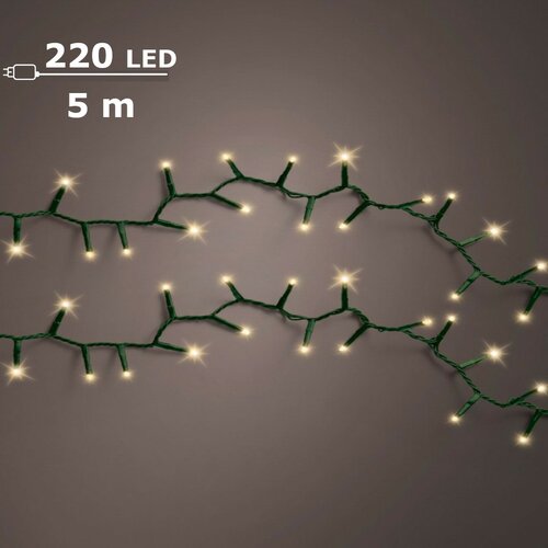 LED compact rice lights 220 lamps soft gold - afbeelding 1