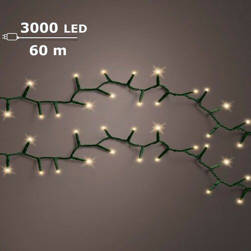 LED compact rice lights 3000 lamps soft gold - afbeelding 1