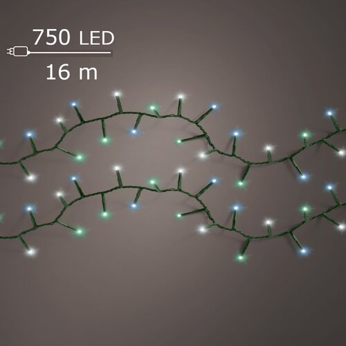 LED compact twinkel lights 750 groen blauwe multi lampjes - afbeelding 1