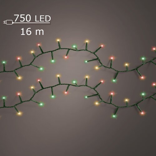 LED compact twinkel lights 750 klassiek multi colour lampjes - afbeelding 1