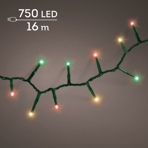 LED compact twinkel lights 750 klassiek multi colour lampjes - afbeelding 1