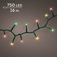 LED compact twinkel lights 750 klassiek multi colour lampjes - afbeelding 1