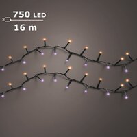 LED compact twinkel lights 750 paars en oranje lampjes