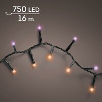 LED compact twinkel lights 750 paars en oranje lampjes - afbeelding 1