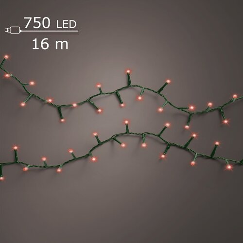 LED compact twinkel lights 750 rood - afbeelding 1