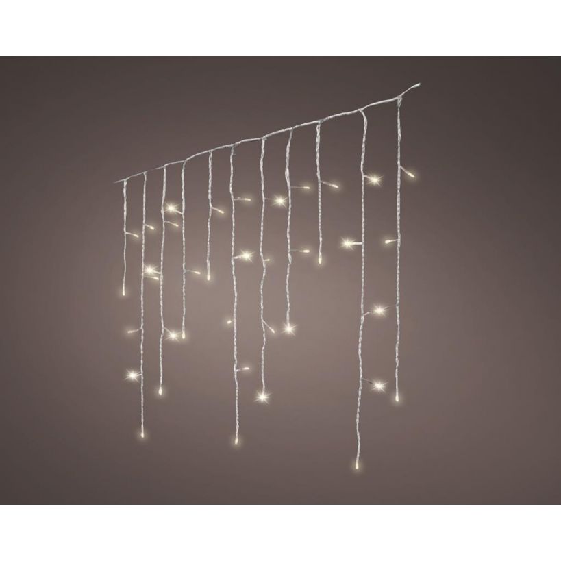 Led fonkel icicleverlichting 240 lampjes transparant snoer
