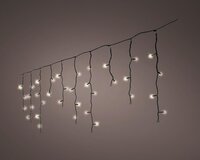 Led fonkel icicleverlichting 259 lampjes zwart - afbeelding 3