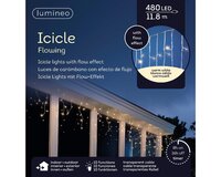 Led fonkel icicleverlichting 480 lampjes transparant snoer - afbeelding 2