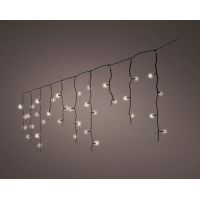 Led fonkel icicleverlichting 490 lampjes zwart - afbeelding 2