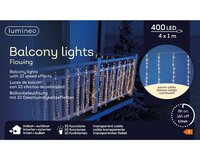 Gordijn led verlichting 420 lamps warm wit - afbeelding 3