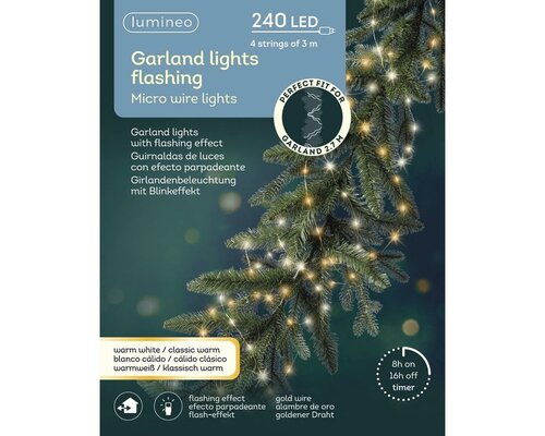 Micro Led guirlande 240 warm wit / klassiek warm - afbeelding 2