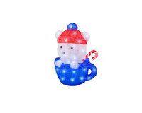 Led ijsbeer blauw 21x25x32 cm koel wit