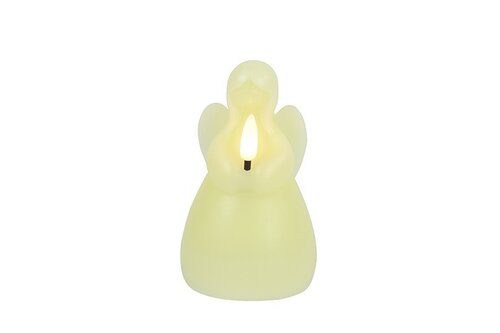 Led kaars engel 11,5 cm crème