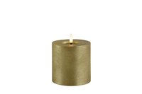 Led kaars lyon D10 H 10 cm goud