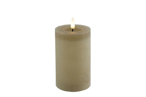 Led kaars Lyon D7,5 H 12,5 cm beige