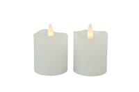 Led kaars Lyon 7 cm wit