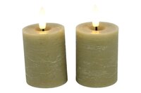 Led kaars Lyon D 5 H 9 cm beige