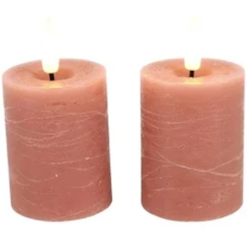 Led kaars Lyon D 5 H 9 cm roze