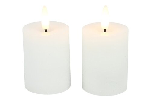 Led kaars Lyon D 5 H 9 cm wit 