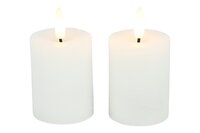 Led kaars Lyon D 5 H 9 cm wit 