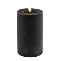 Led kaars Lyon D7,5 H 12,5 cm zwart