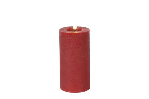 Led kaars Lyon D7,5 H 15 cm rood