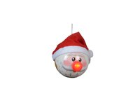 Led kerstbal foam 6.5 cm kerstman