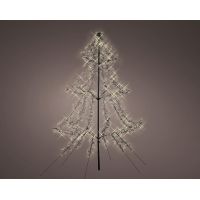 Led kerstboom 200 cm 1200 lamps warm-wit cluster - afbeelding 1