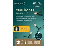 Led mini lights 20 lamps klassiek warm batterijen - afbeelding 1