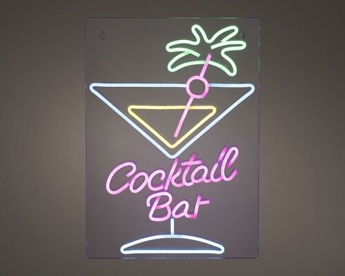 Led neon usb-c cocktail bar 30 x 42 cm multicolor - afbeelding 1