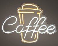 Led neon usb-c coffee 40 x 30 cm multicolor - afbeelding 1