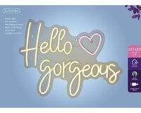 Led neon usb hello gorgeous 43 x 31 cm multicolor - afbeelding 2