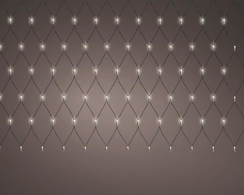 LED netverlichting 96 led warm-wit 1 x 1.3 m - afbeelding 1
