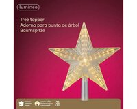 Led piek ster transperant wit 22 cm 31 lampjes - afbeelding 2